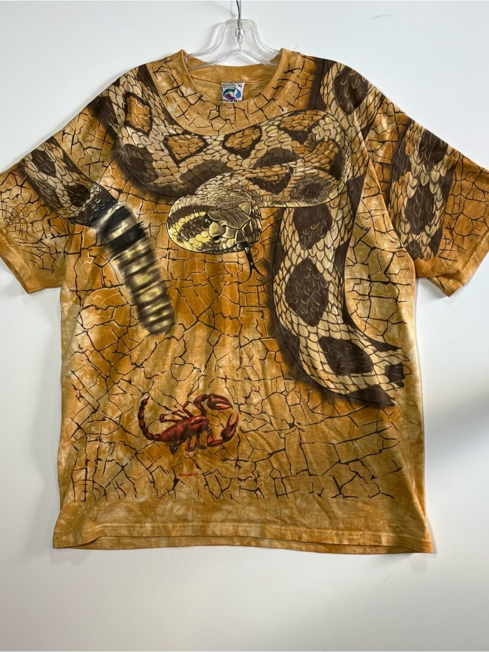 Vintage 1996 Liquid Blue Rattlesnake AOP Shirt Men’s XL Made in USA MINT